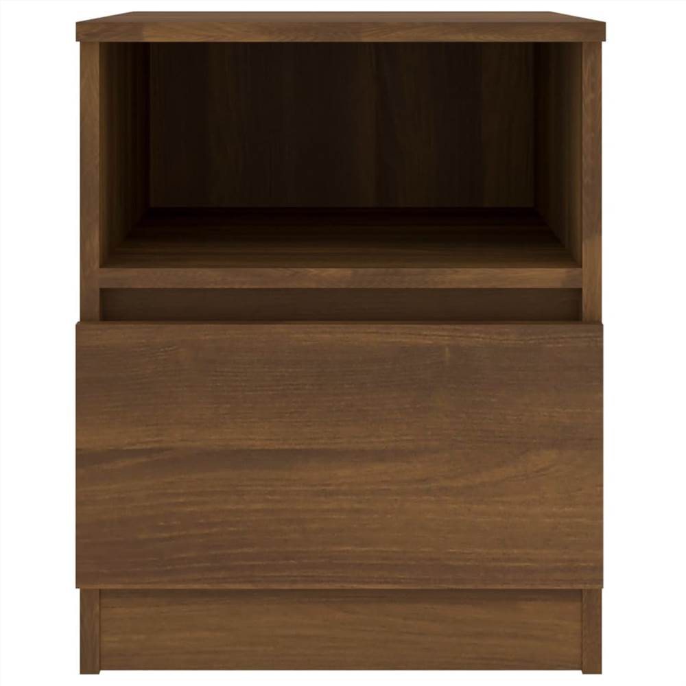 Bedside Cabinet Brown Oak 40x40x50 cm Engineered Wood