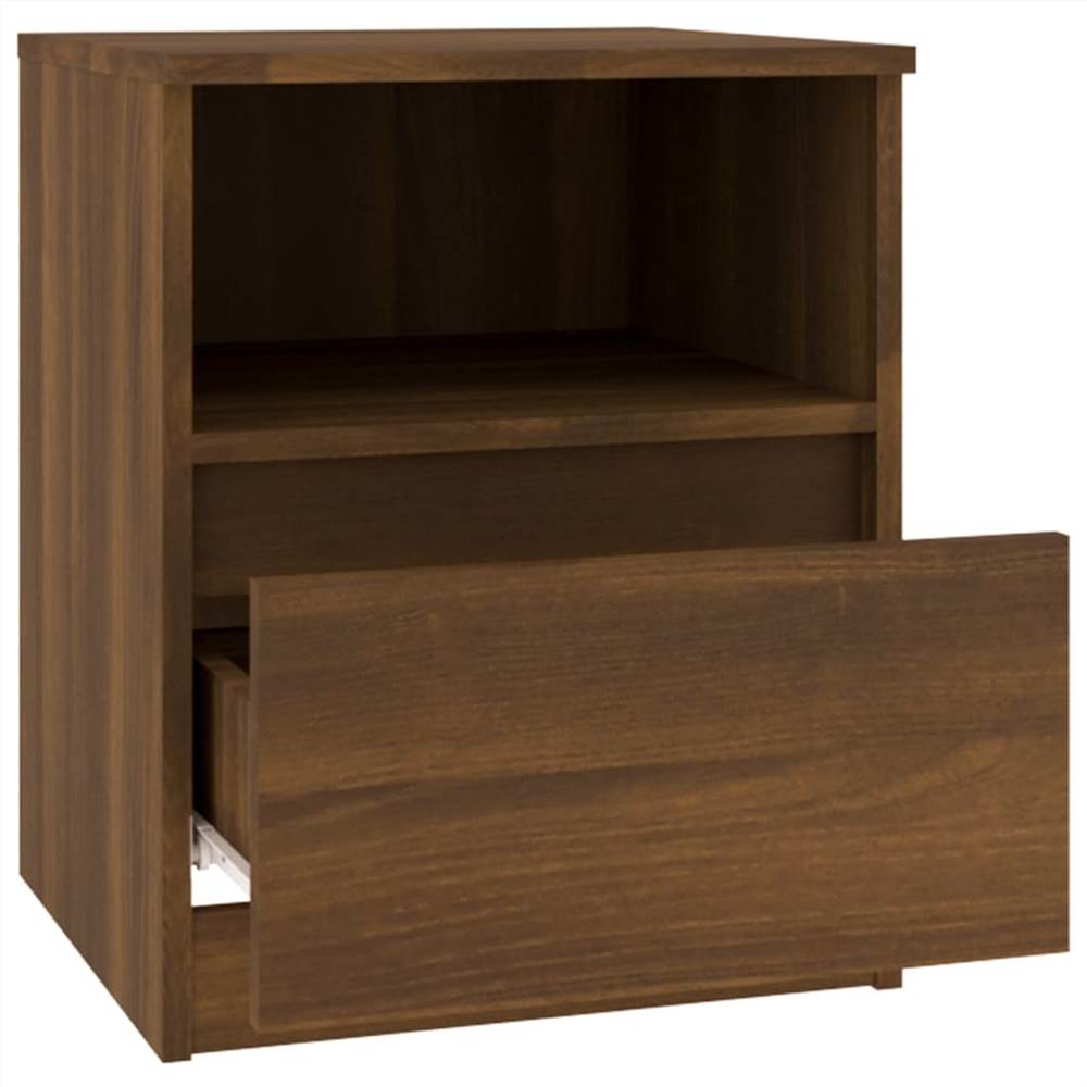 Bedside Cabinet Brown Oak 40x40x50 cm Engineered Wood