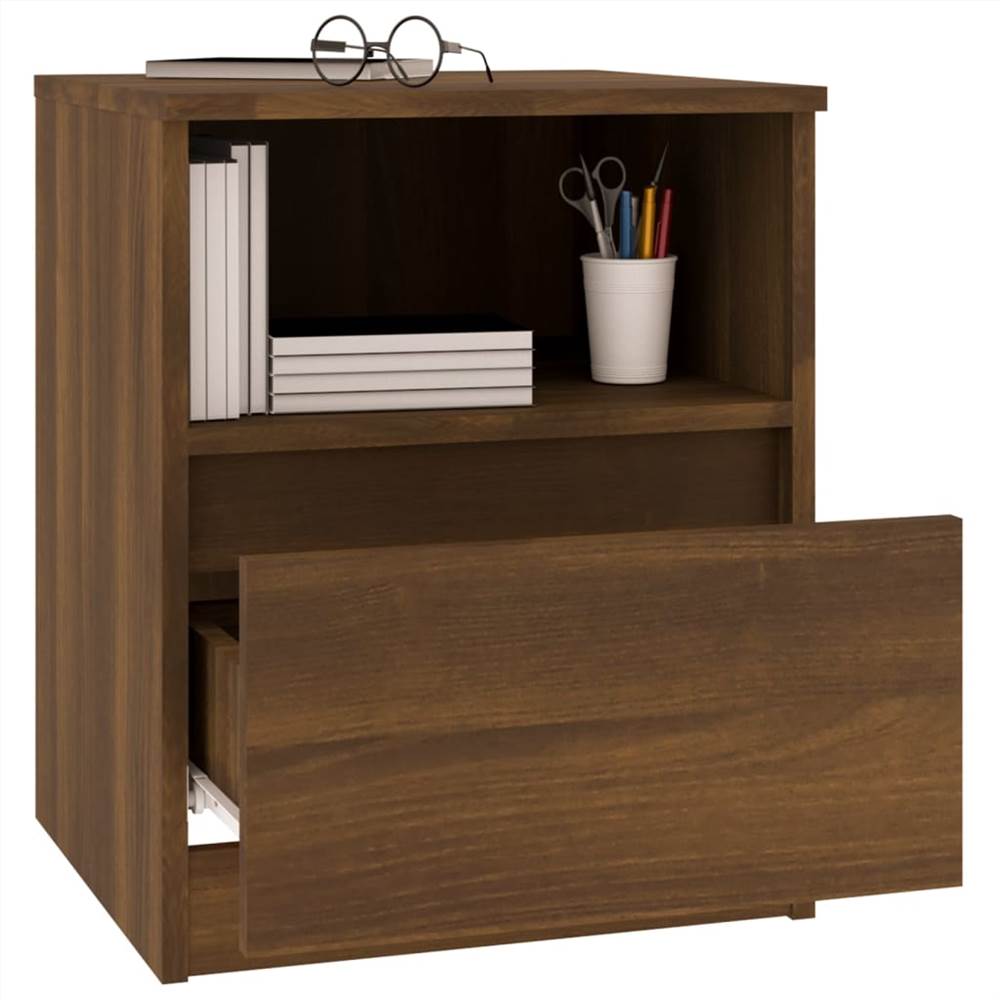 Bedside Cabinet Brown Oak 40x40x50 cm Engineered Wood