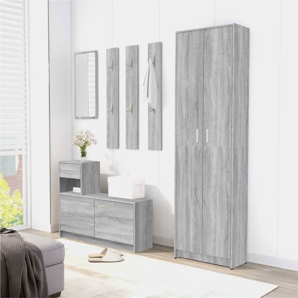 Hallway Wardrobe Grey Sonoma 55x25x189 cm Engineered Wood