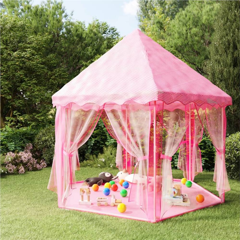 Игровая палатка Princess с 250 шариками, розовая, 133x140 см