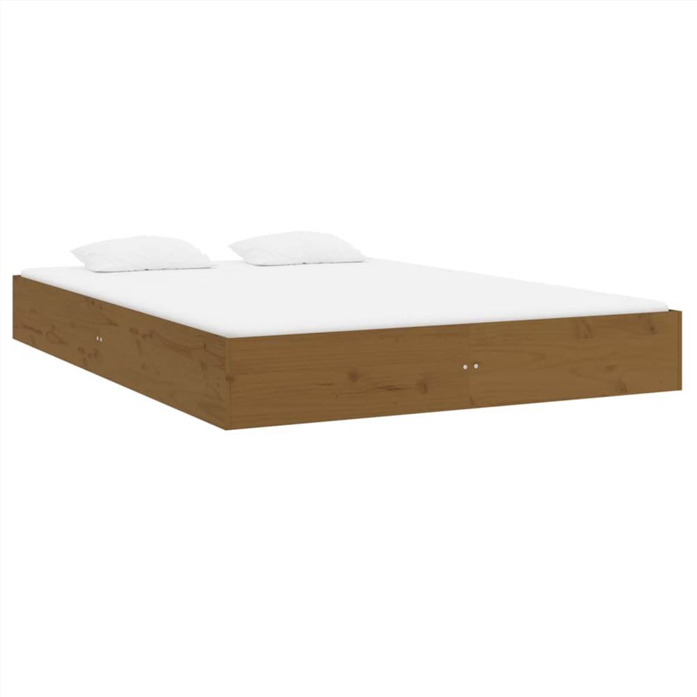 Bed Frame Honey Brown Solid Wood 120x200 Cm 8 Bed Frame Honey Brown Solid Wood 120x200 cm