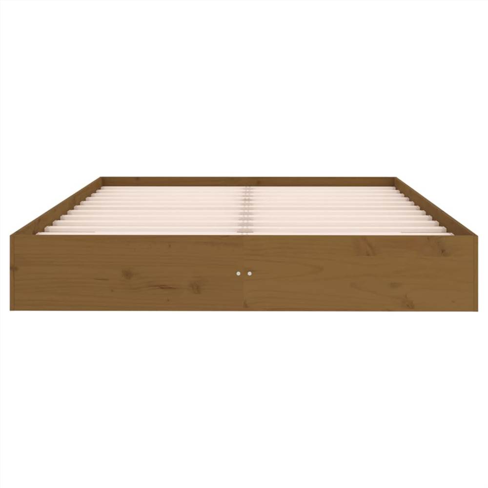 Bed Frame Honey Brown Solid Wood 120x200 Cm 10 Bed Frame Honey Brown Solid Wood 120x200 cm