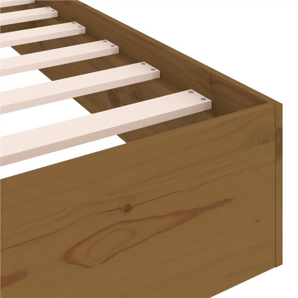 Bed Frame Honey Brown Solid Wood 120x200 Cm 12 Bed Frame Honey Brown Solid Wood 120x200 cm