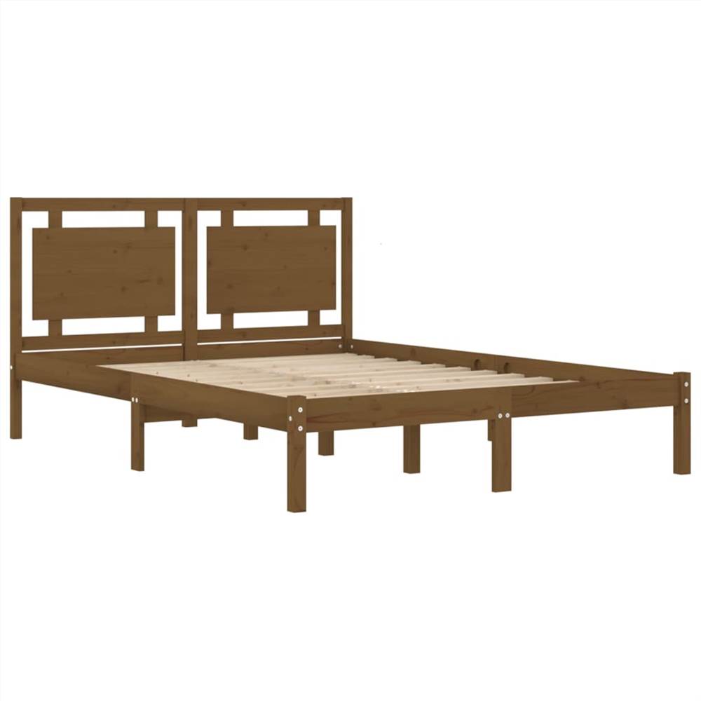 Bed Frame Honey Brown Solid Wood 200x200 Cm 9 Bed Frame Honey Brown Solid Wood 200x200 cm