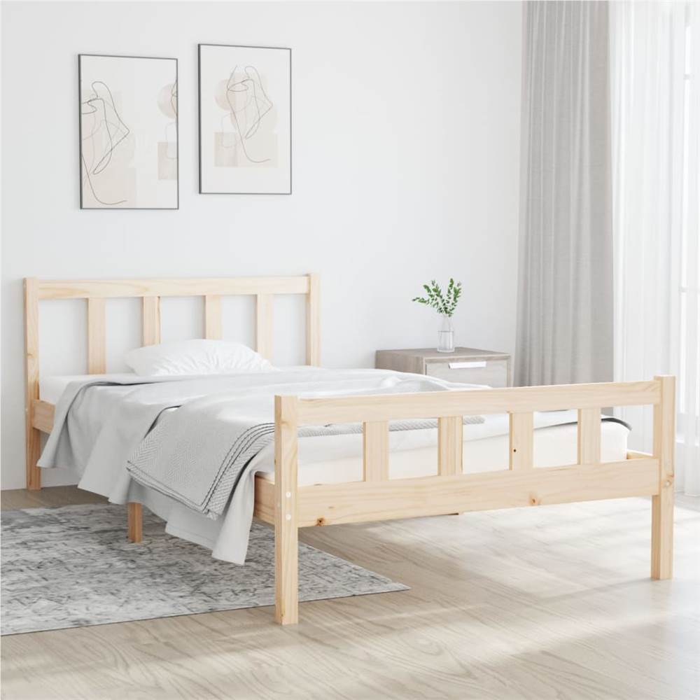 Bed Frame Solid Wood 100x200 cm
