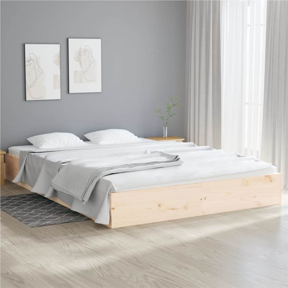 

Bed Frame Solid Wood 180x200 cm 6FT Super King
