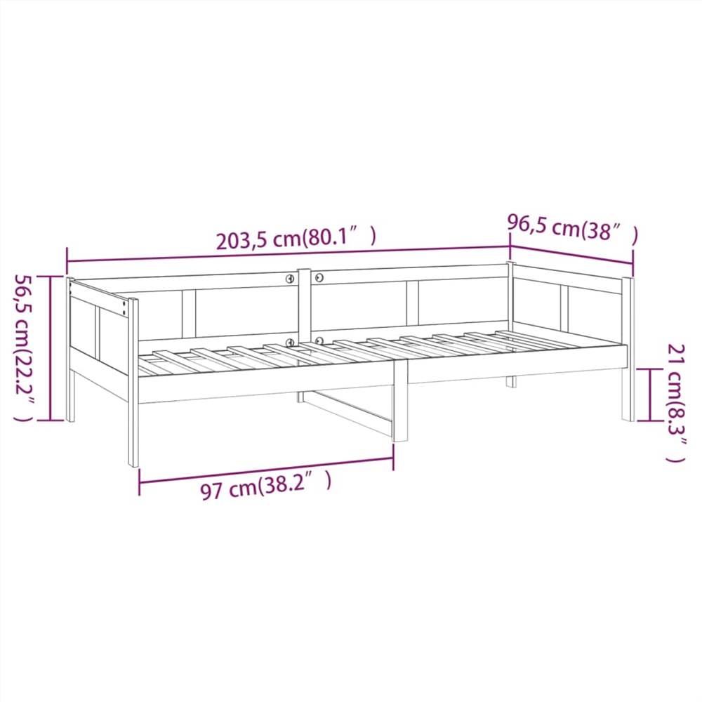 Day Bed Solid Wood Pine 90x200 cm