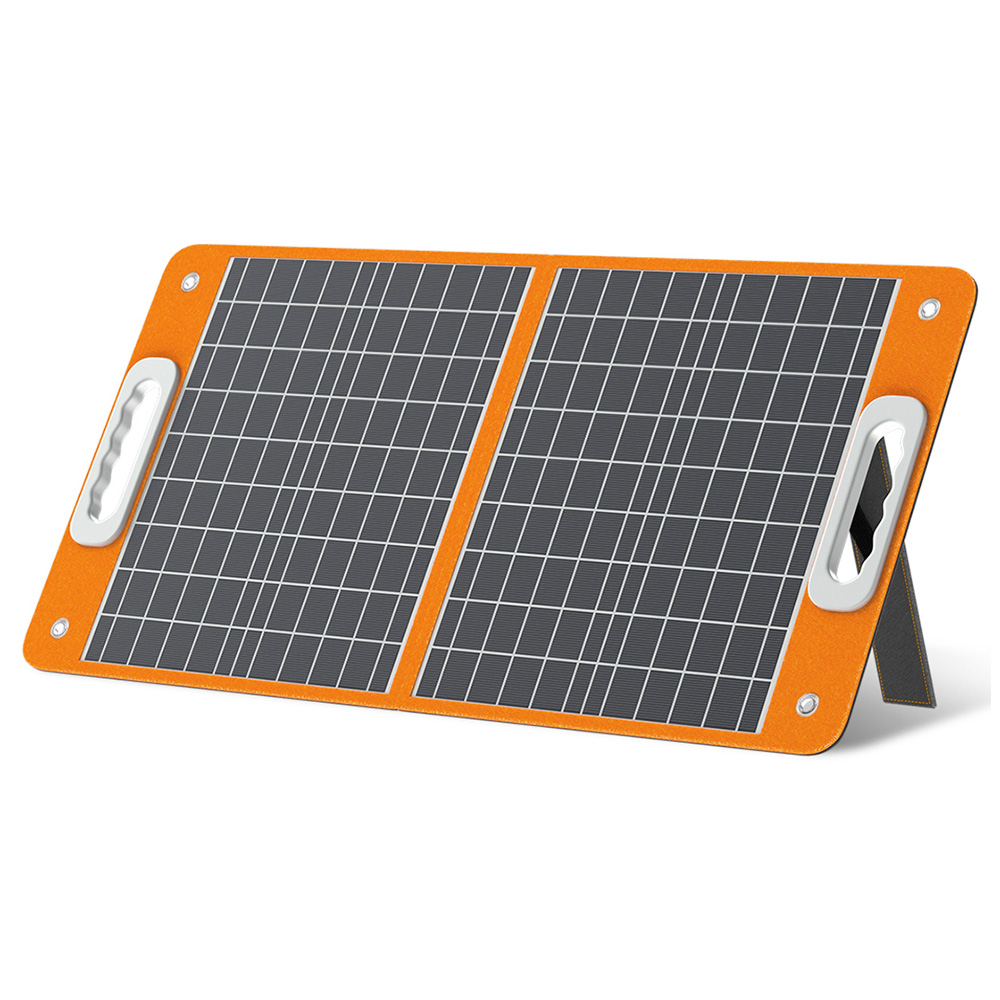 Painel solar dobrável Flashfish TSP18V 60W, carregador solar portátil com saídas DC, 2 saídas USB