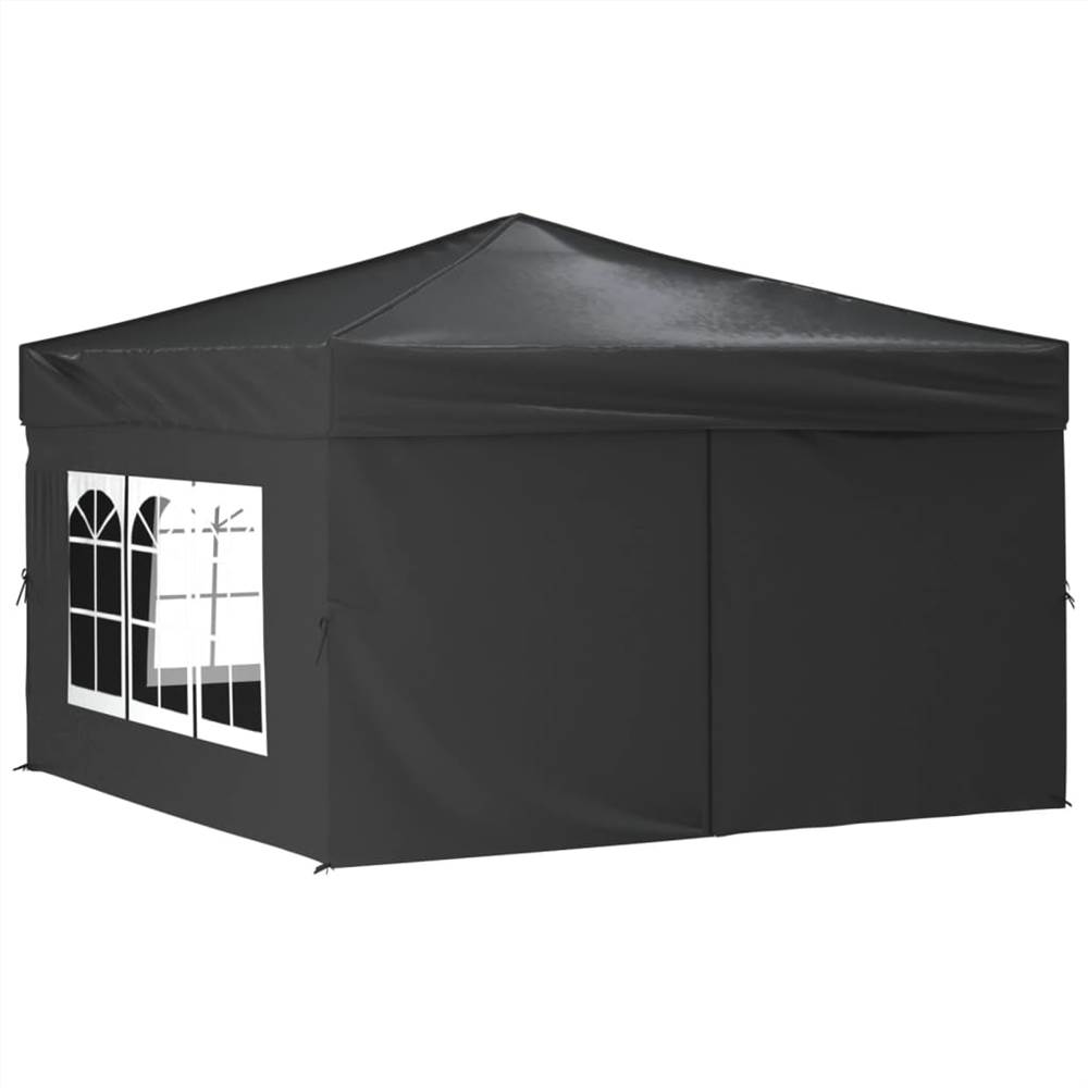 Folding Party Tent with Sidewalls Anthracite 3x3 m