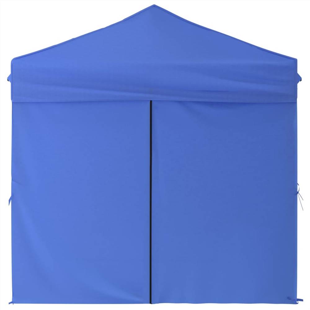 Folding Party Tent with Sidewalls Blue 2x2 m