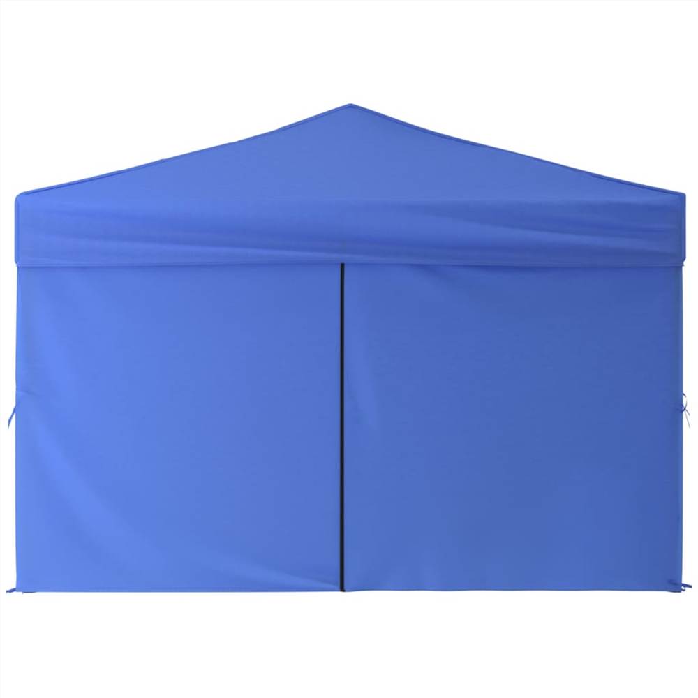 Folding Party Tent with Sidewalls Blue 3x3 m