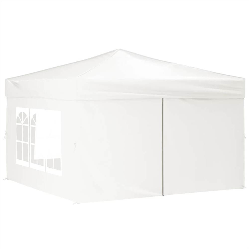 Folding Party Tent with Sidewalls White 3x3 m