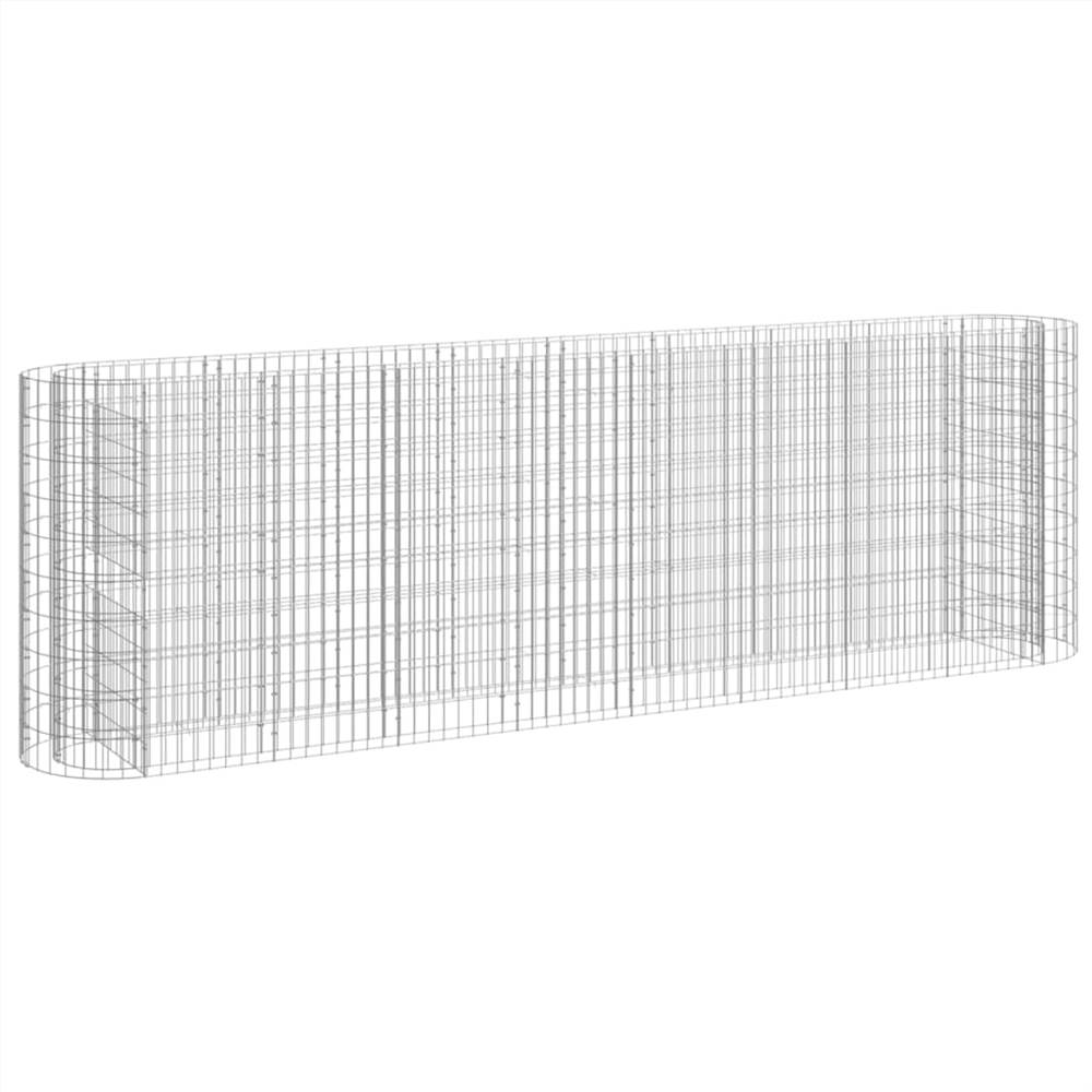 Gabion Raised Bed Galvanised Iron 330x50x100 cm