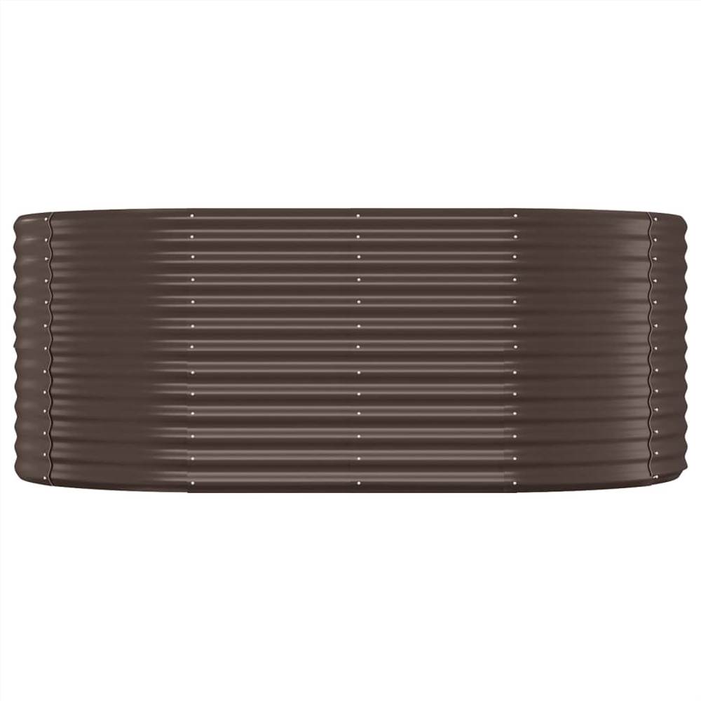 Garden Planter Powder-coated Steel 175x100x68 cm Brown