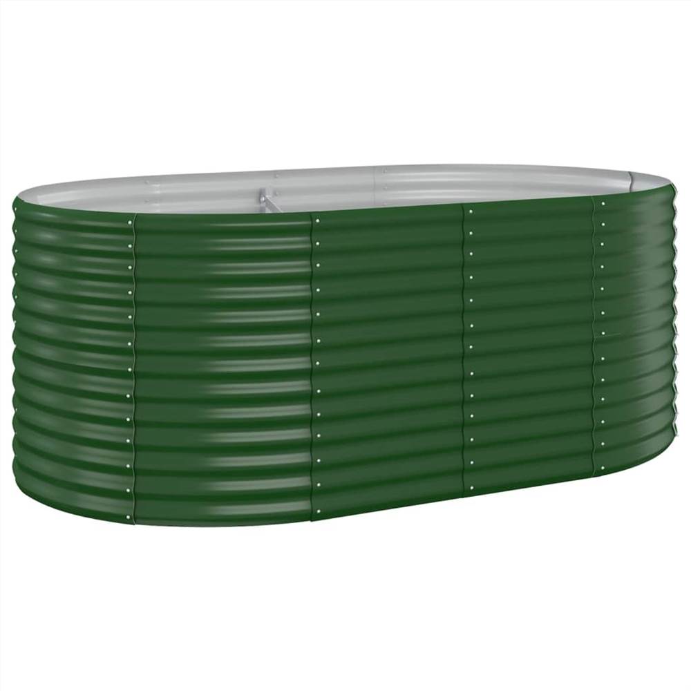 Garden Planter Powder-coated Steel 175x100x68 cm Green