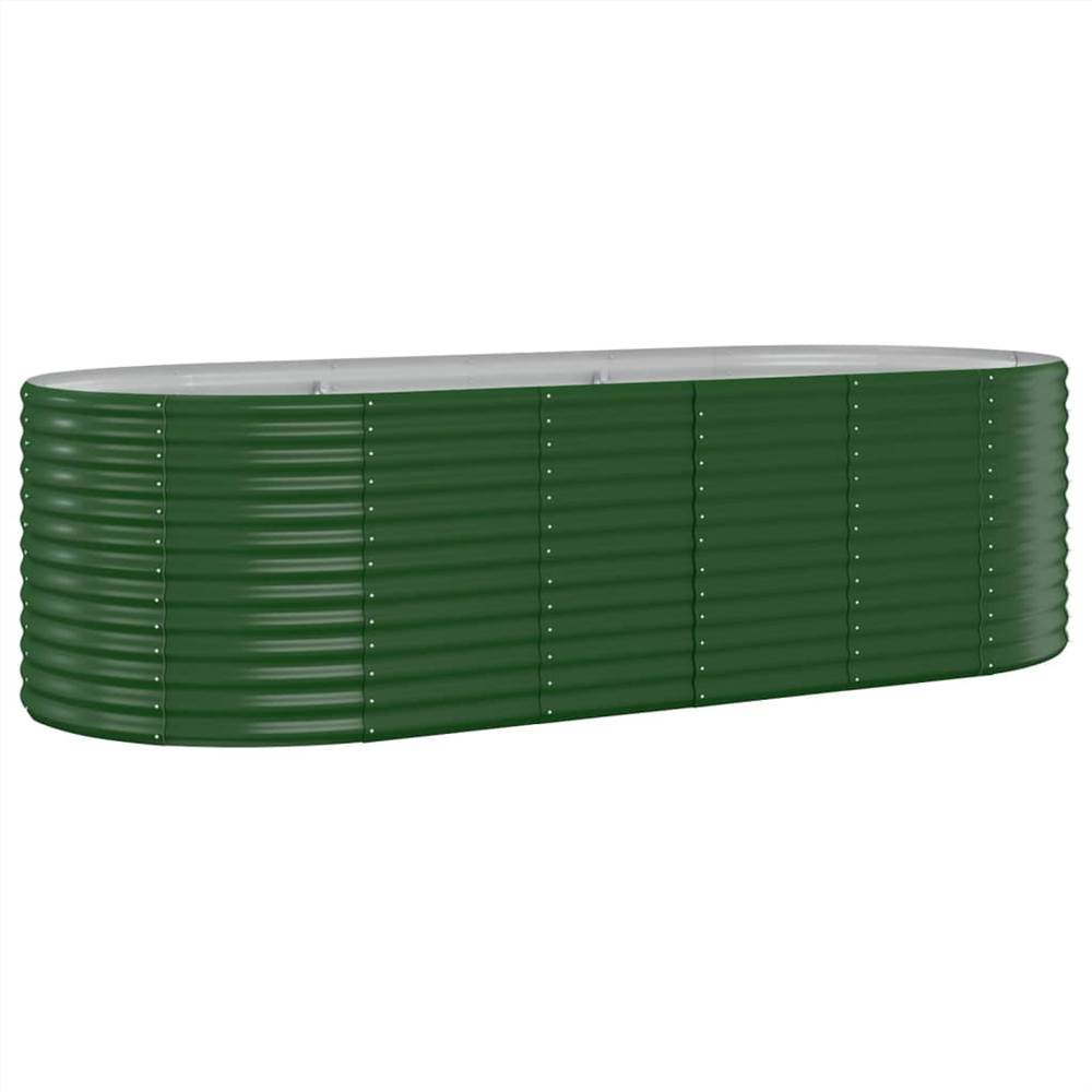 Garden Planter Powder-coated Steel 249x100x68 Cm Green 9 Garden Planter Powder-coated Steel 249x100x68 cm Green