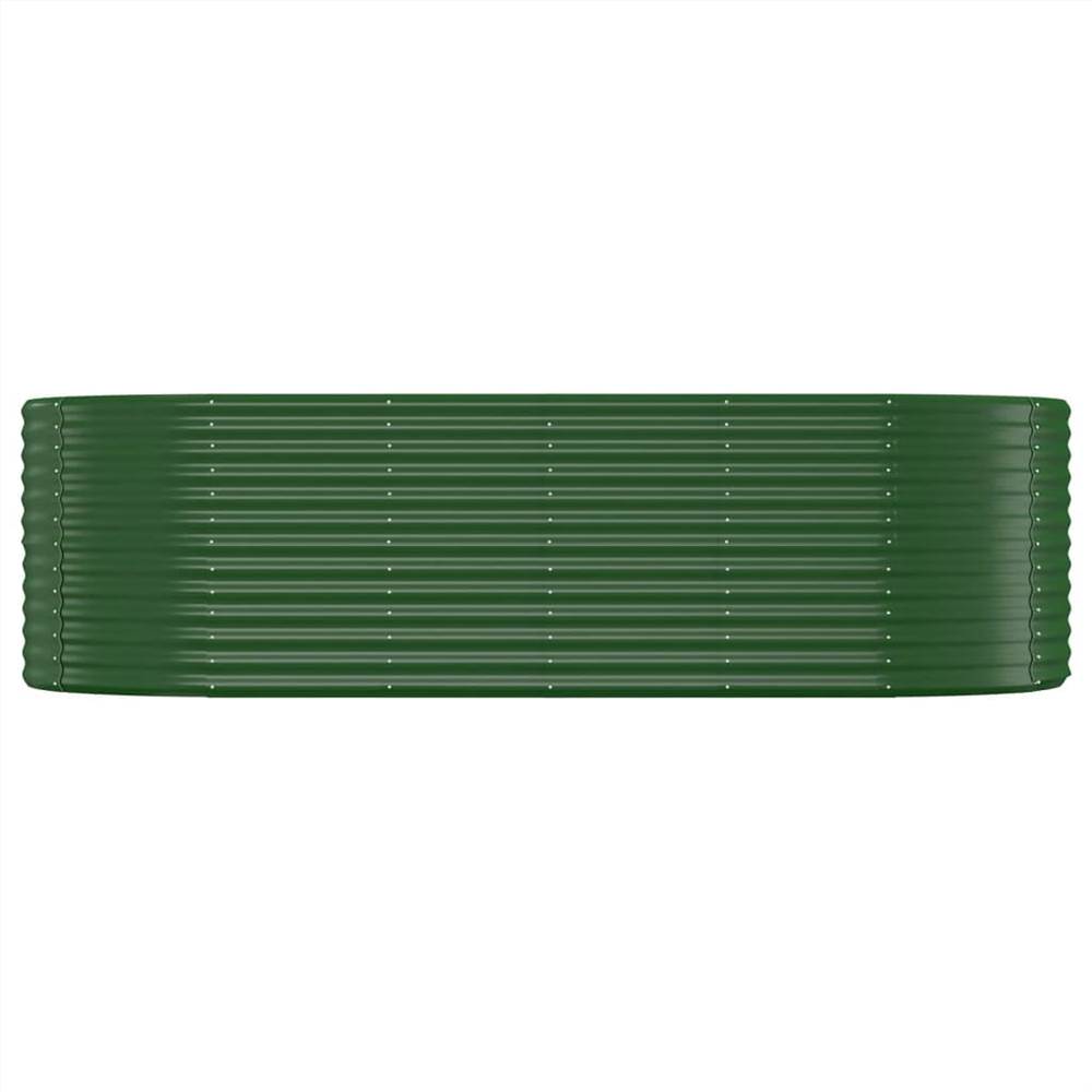Garden Planter Powder-coated Steel 249x100x68 Cm Green 10 Garden Planter Powder-coated Steel 249x100x68 cm Green