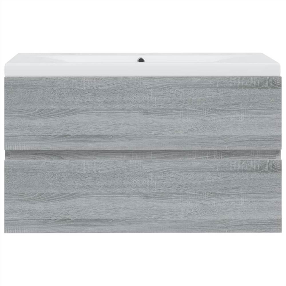 Sink Cabinet with Built-in Basin Grey Sonoma Engineered Wood