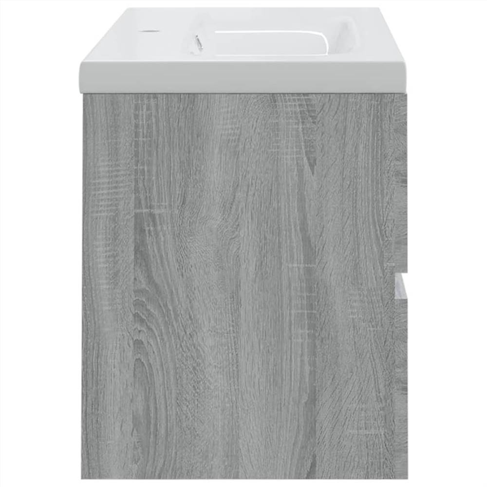 Sink Cabinet with Built-in Basin Grey Sonoma Engineered Wood