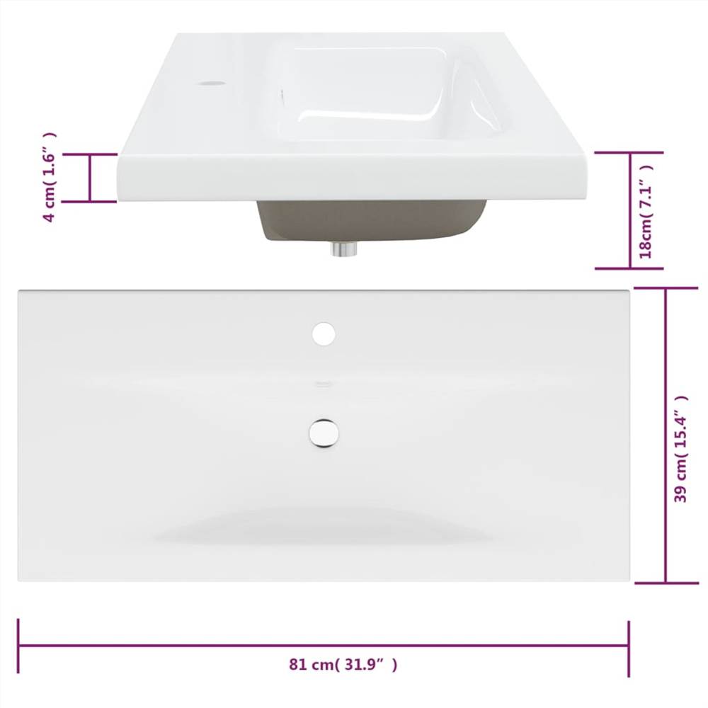 Sink Cabinet with Built-in Basin Grey Sonoma Engineered Wood