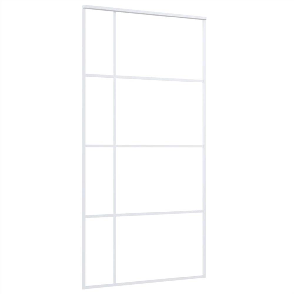 Sliding Door ESG Glass and Aluminium 102.5x205 cm White