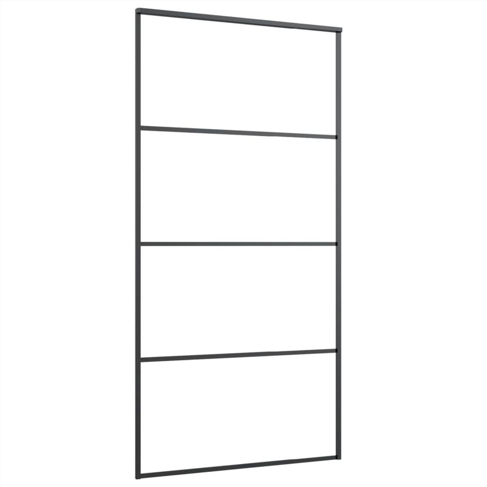 Sliding Door Frosted ESG Glass And Aluminium 102.5x205 Cm Black 9 Sliding Door Frosted ESG Glass and Aluminium 102.5x205 cm Black