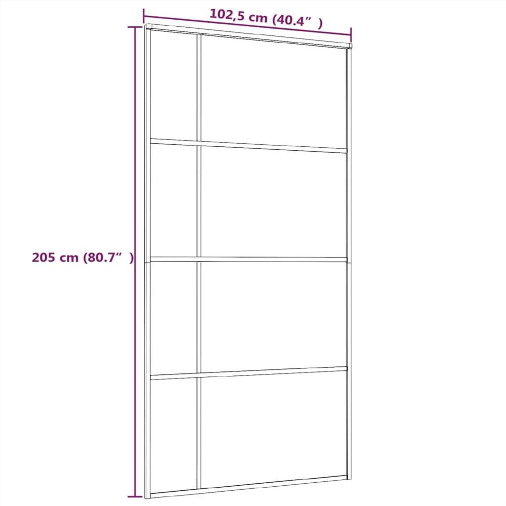 Sliding Door Frosted ESG Glass and Aluminium 102.5x205 cm White