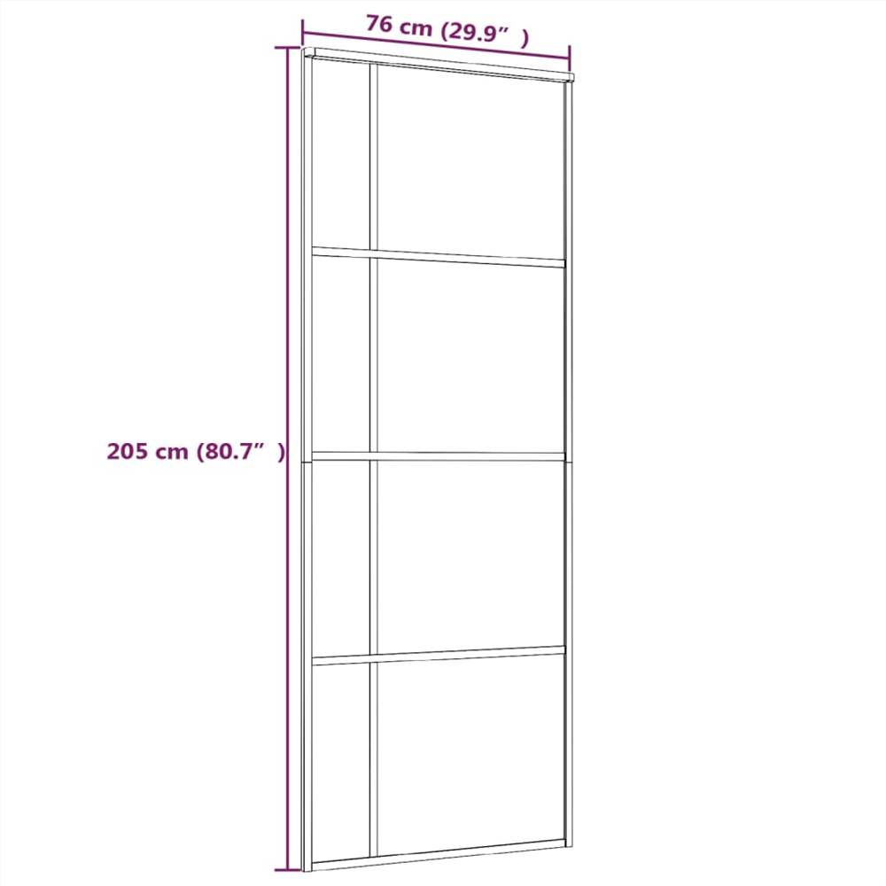 Sliding Door Frosted ESG Glass and Aluminium 76x205 cm White
