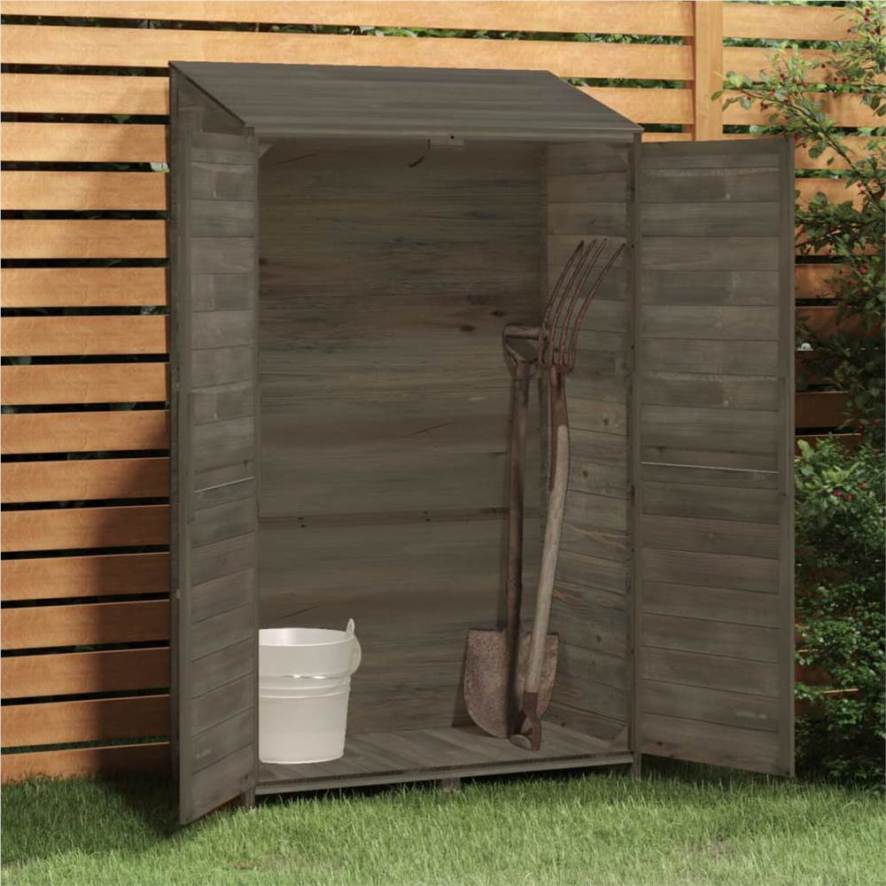 Garden Shed Anthracite 102x52x174.5 cm Solid Wood Fir