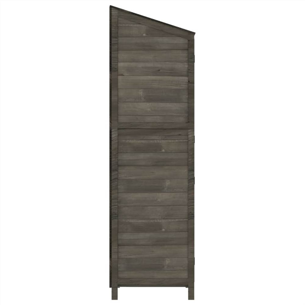 Garden Shed Anthracite 55x52x174.5 cm Solid Wood Fir
