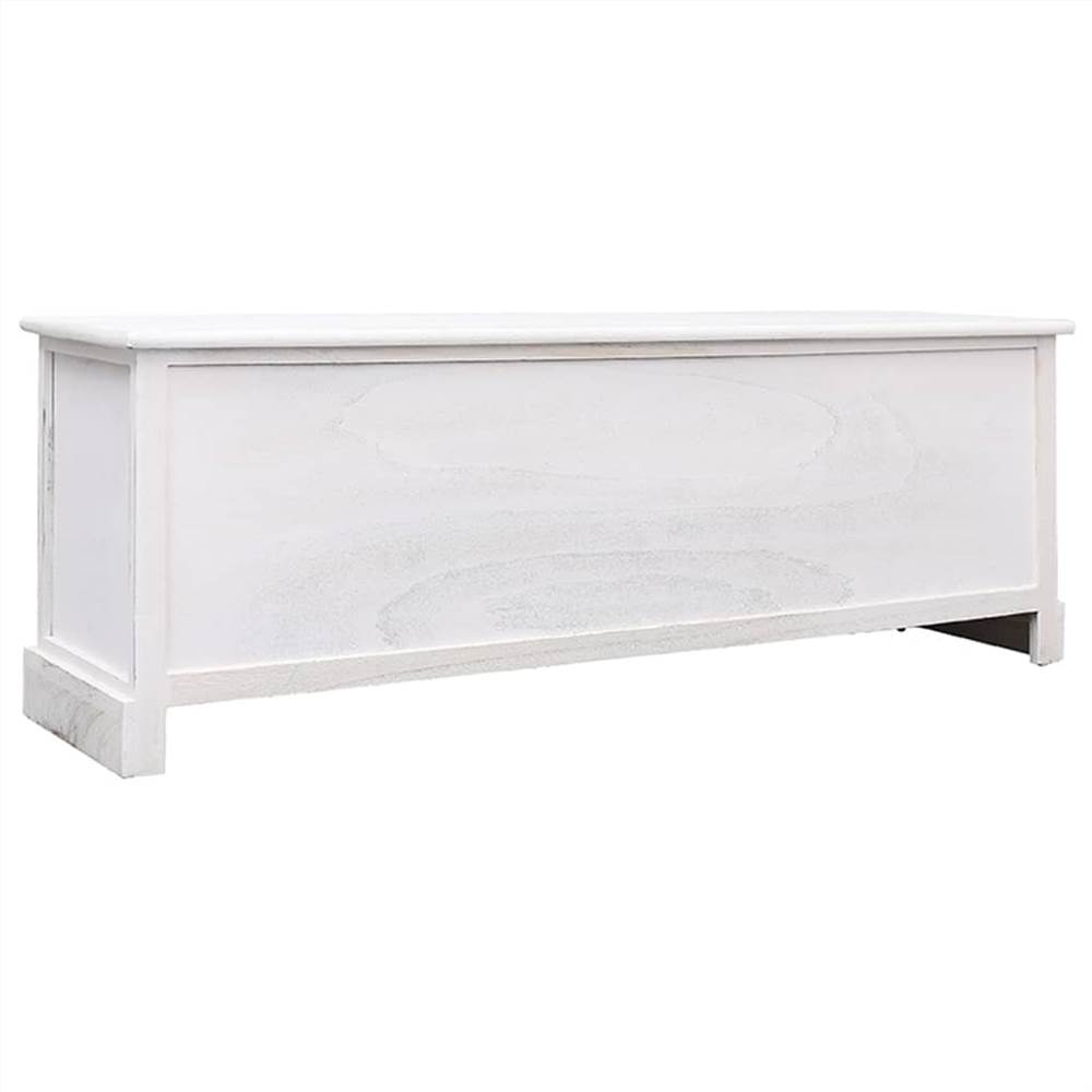 TV Antique White 108x30x40 cm Solid Wood Paulownia