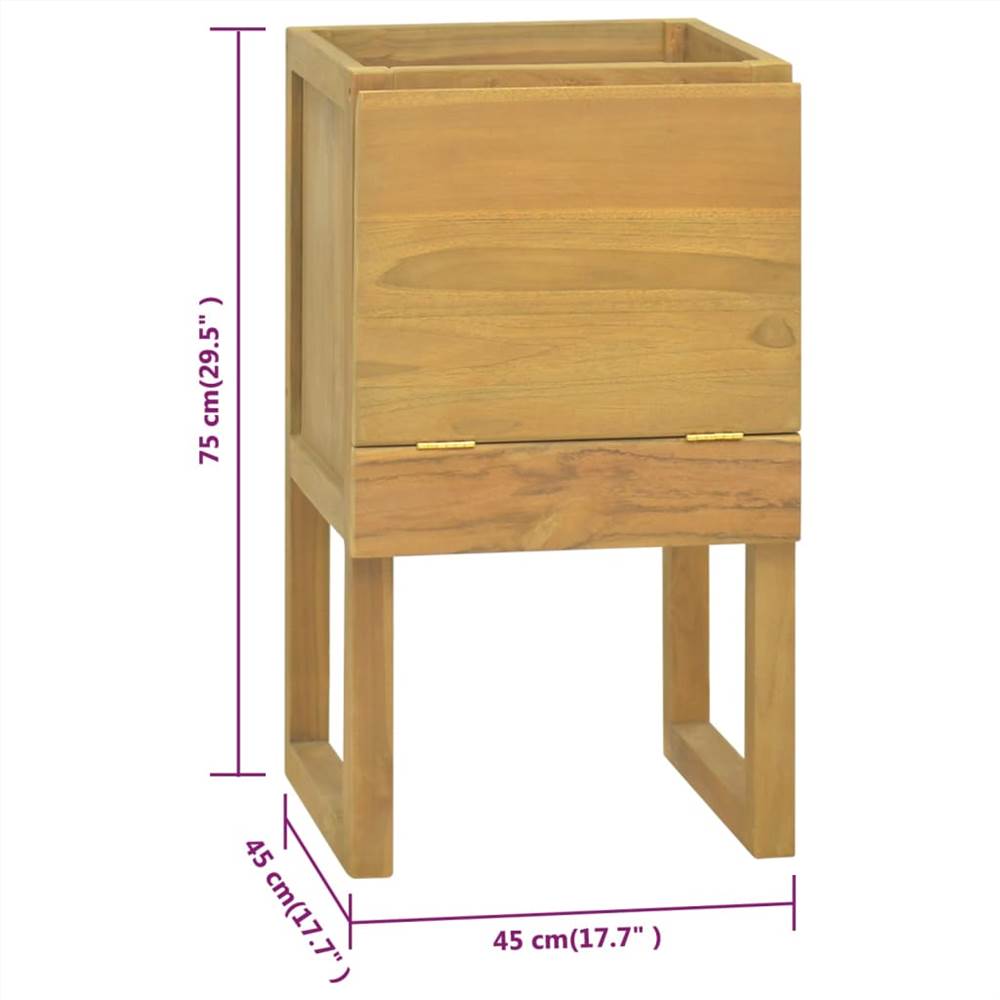 Bathroom Cabinet 45x45x75 cm Solid Wood Teak