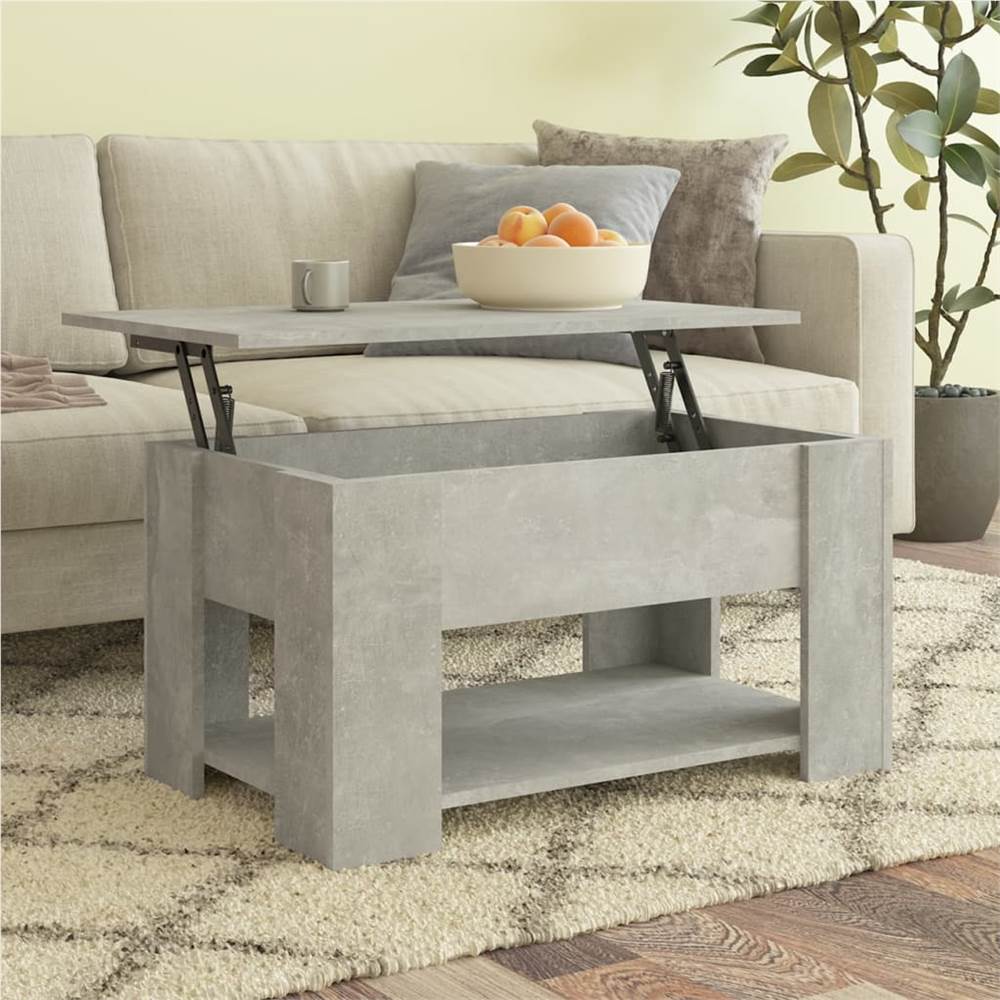 

Coffee Table Concrete Grey 79x49x41 cm Engineered Wood