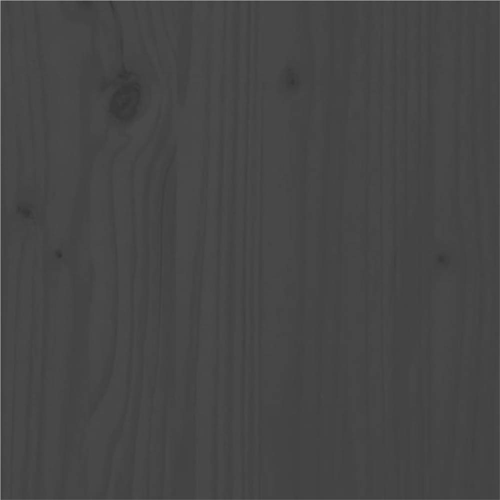 Day Bed Grey Solid Wood Pine 80x200 cm