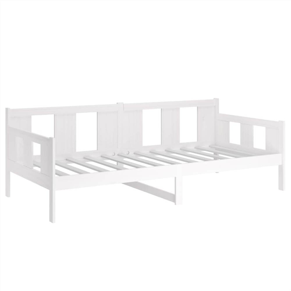 Day Bed White Solid Wood Pine 80x200 cm