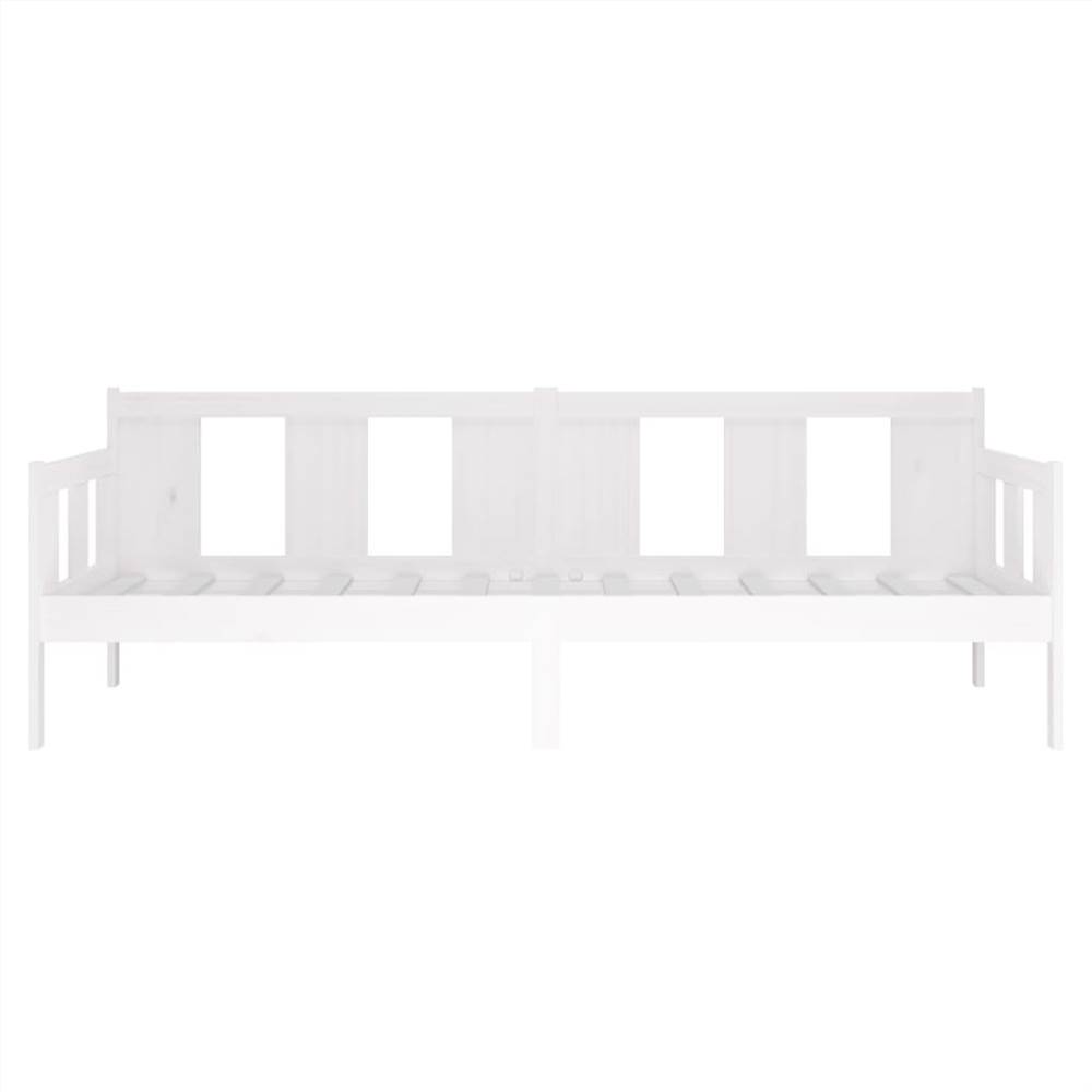 Day Bed White Solid Wood Pine 80x200 cm