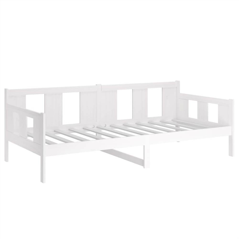 Day Bed White Solid Wood Pine 90x200 cm