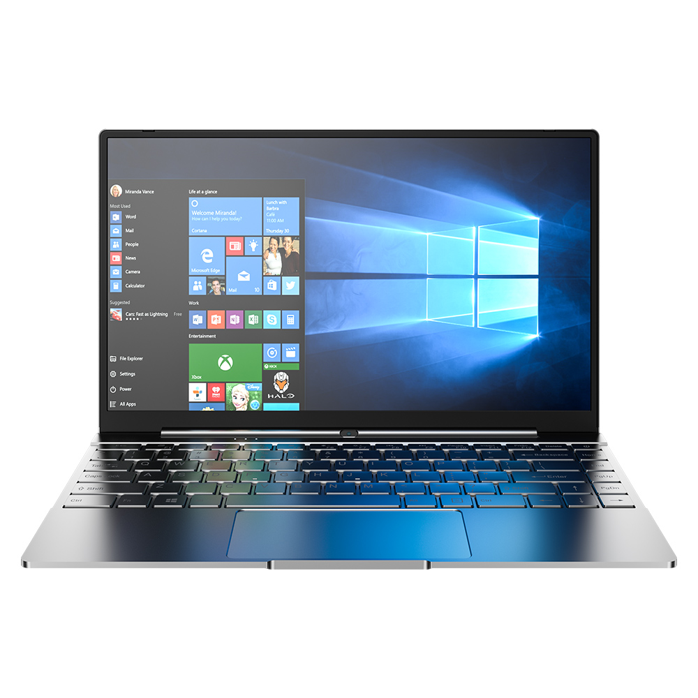 Daysky V14S 14.1 inch Laptop Intel Celeron N5095 12GB LPDDR4 256G SSD 1080P FHD with Backlight Windows 10 - Silver