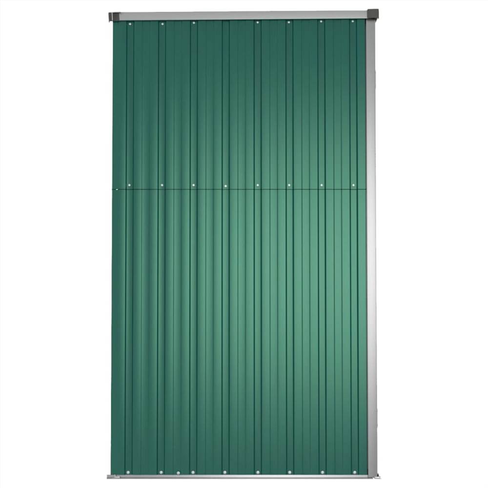 Garden Tool Shed Green 161x89x161 cm Galvanised Steel