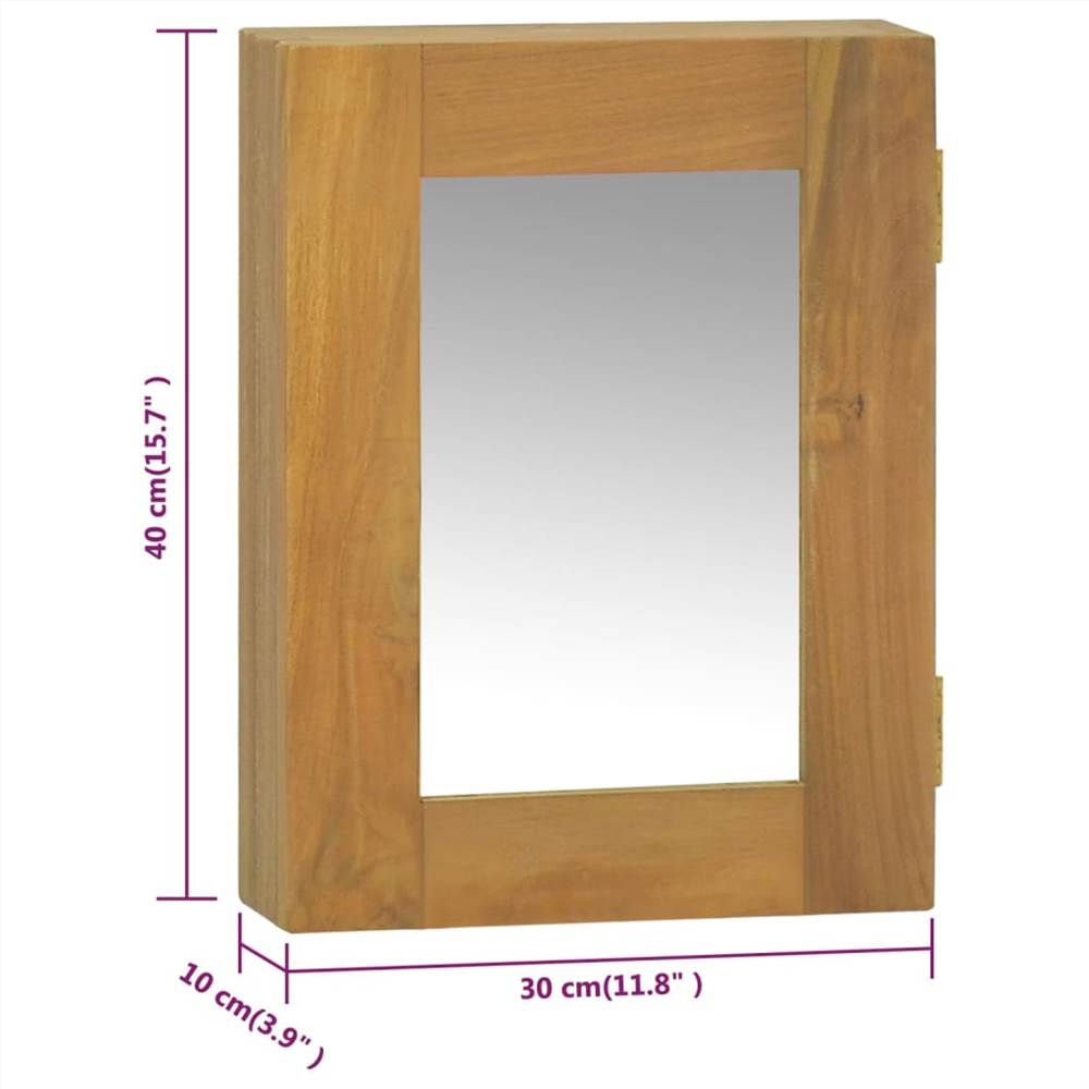 Mirror 30x10x40 cm Solid Wood Teak