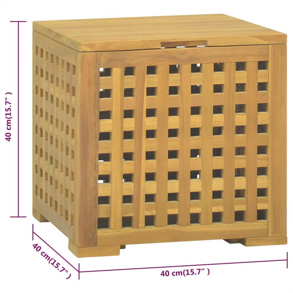 Rope Box 40x40x40 cm Solid Wood Teak