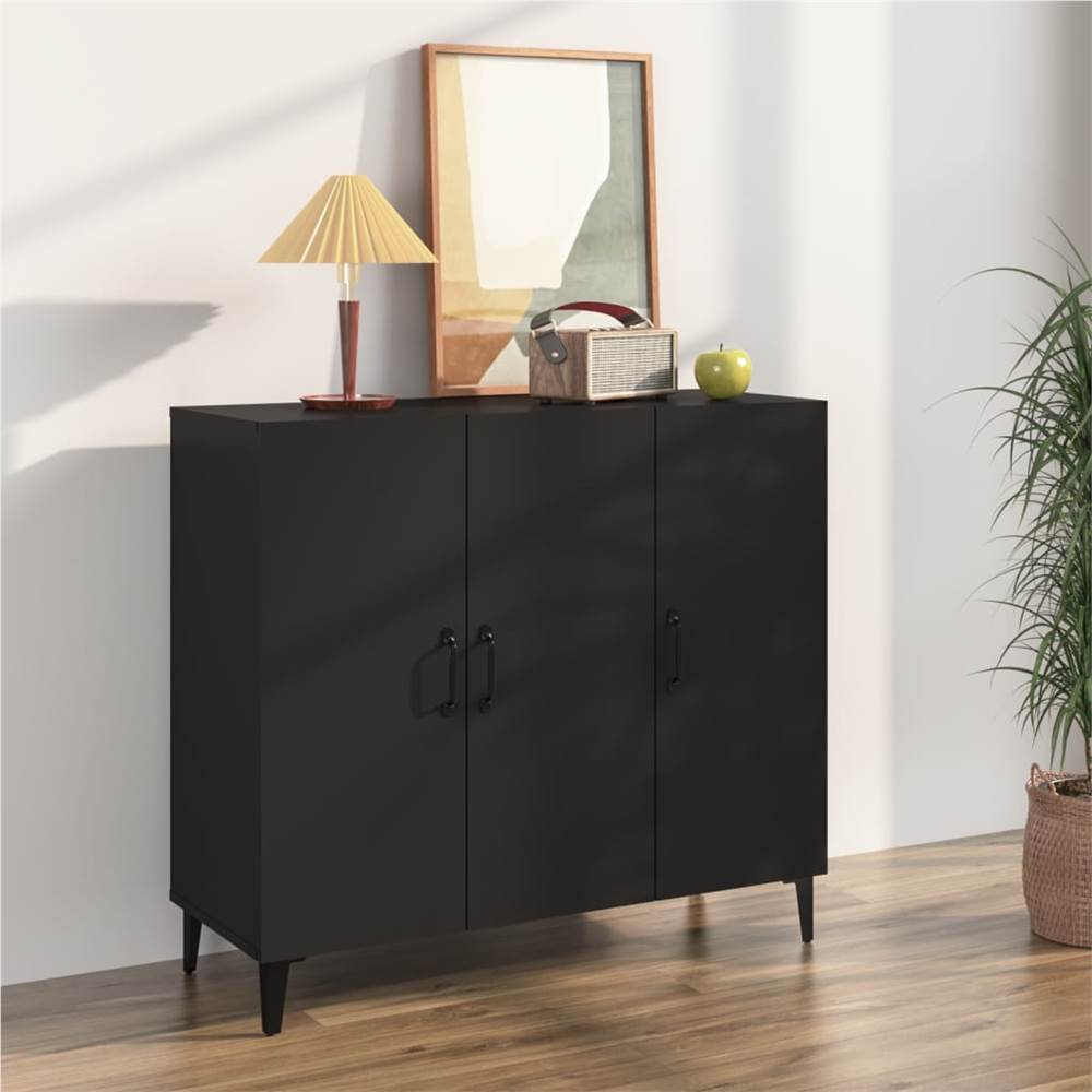 

Sideboard Black 90x34x80 cm Engineered Wood