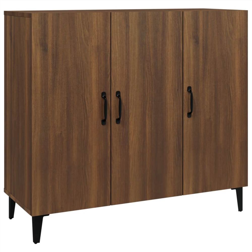 Sideboard Brown Oak 90x34x80 Cm Engineered Wood 7 Sideboard Brown Oak 90x34x80 cm Engineered Wood