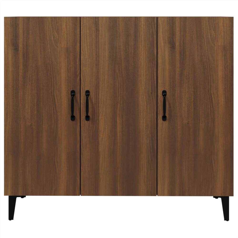 Sideboard Brown Oak 90x34x80 Cm Engineered Wood 10 Sideboard Brown Oak 90x34x80 cm Engineered Wood