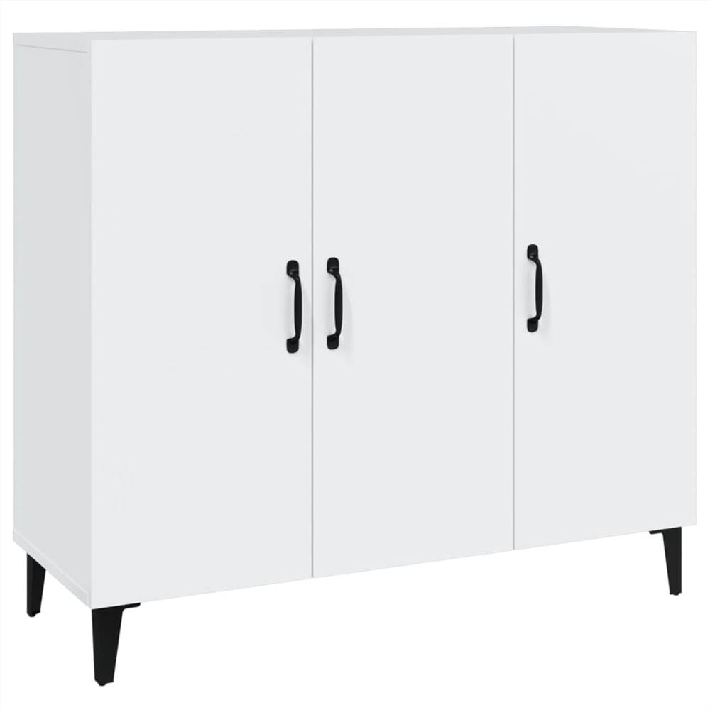 Sideboard High Gloss White 90x34x80 Cm Engineered Wood 7 Sideboard High Gloss White 90x34x80 cm Engineered Wood