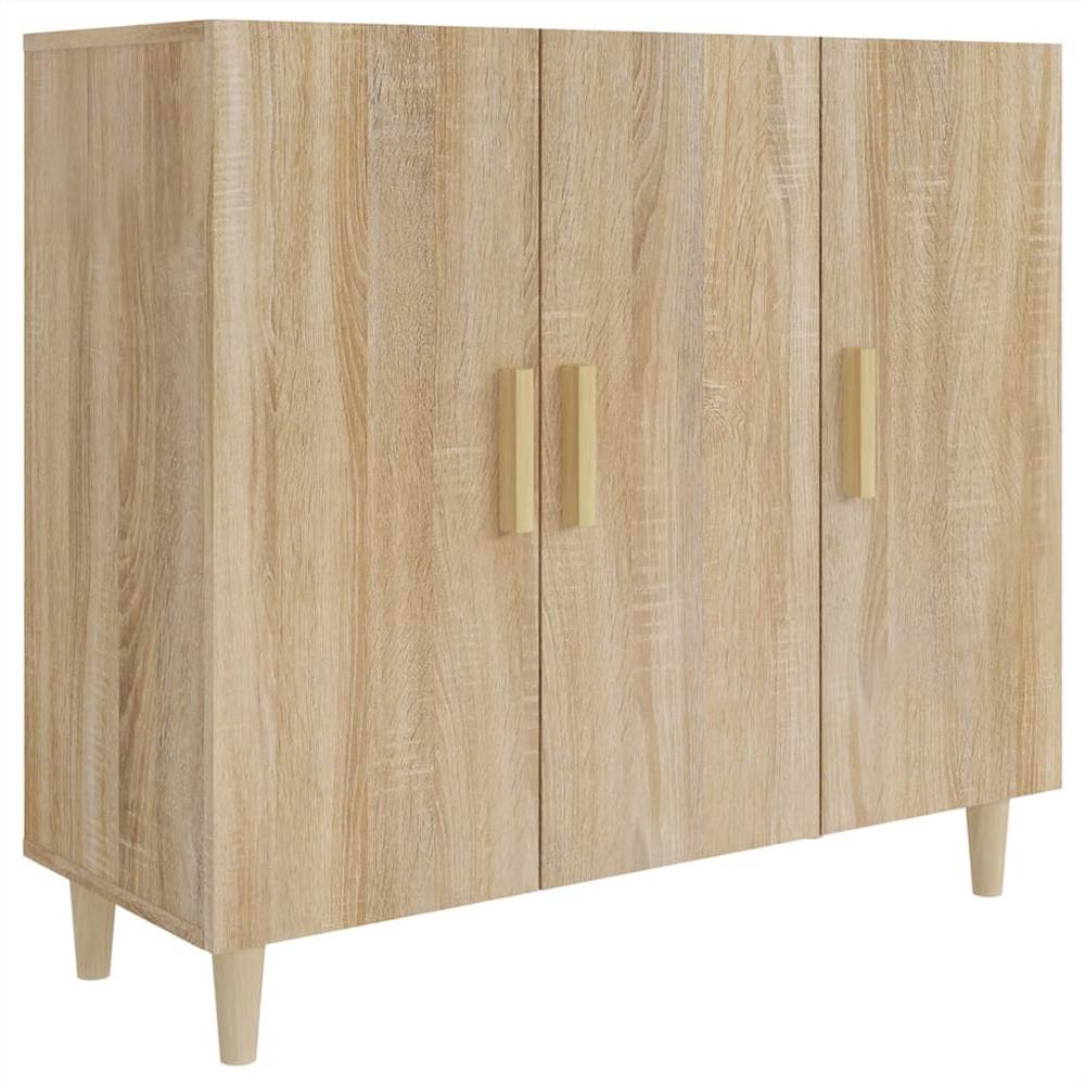 Sideboard Sonoma Oak 90x34x80 Cm Engineered Wood 7 Sideboard Sonoma Oak 90x34x80 cm Engineered Wood