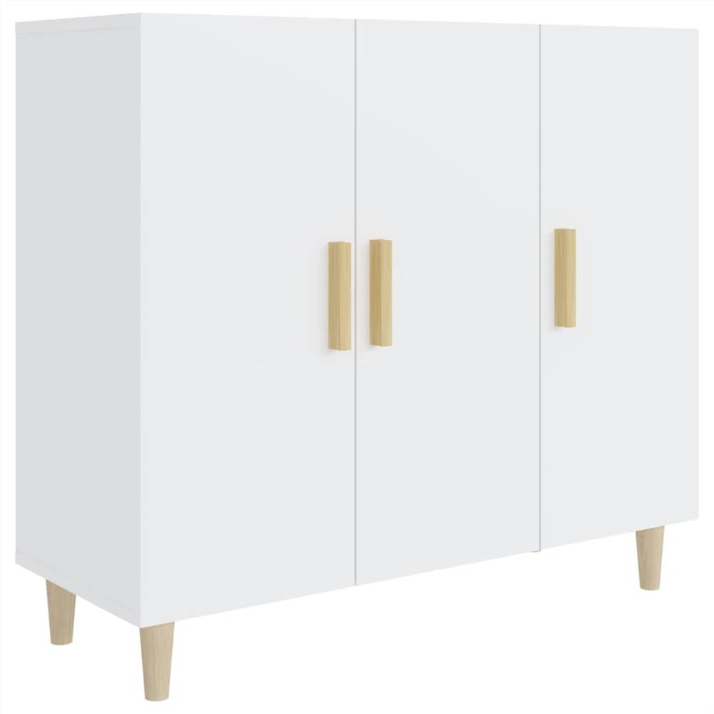 Sideboard White 90x34x80 Cm Engineered Wood 7 Sideboard White 90x34x80 cm Engineered Wood