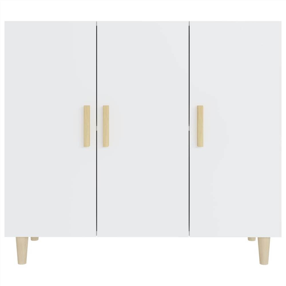 Sideboard White 90x34x80 Cm Engineered Wood 8 Sideboard White 90x34x80 cm Engineered Wood