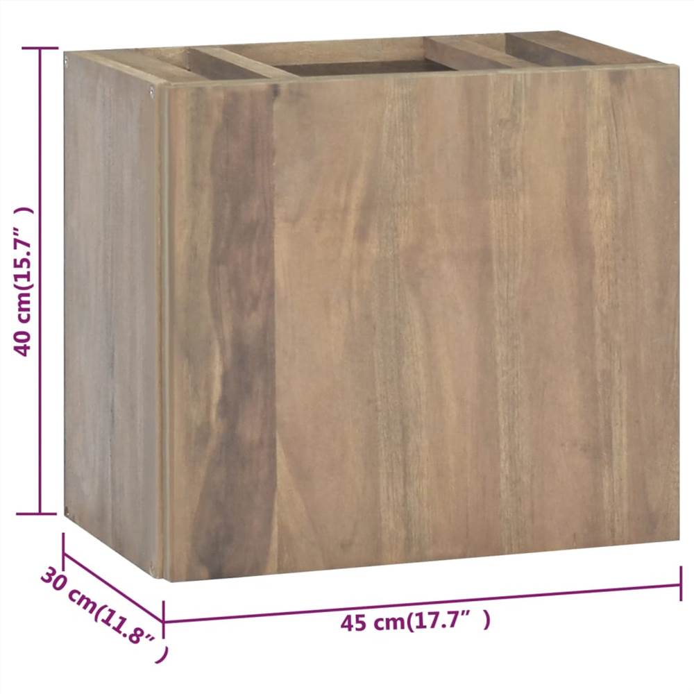 Wall-mounted Bathroom Cabinet 45x30x40 cm Solid Wood Teak